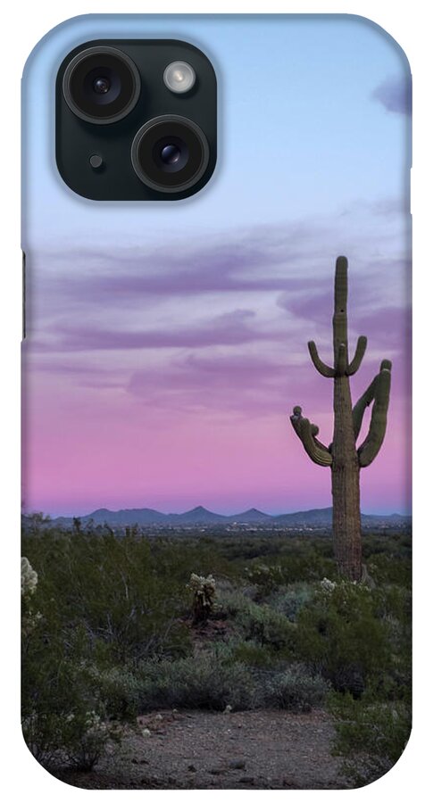 Saguaro iPhone Case featuring the photograph Saguaro Cactus Sunset #2 by Tamara Becker