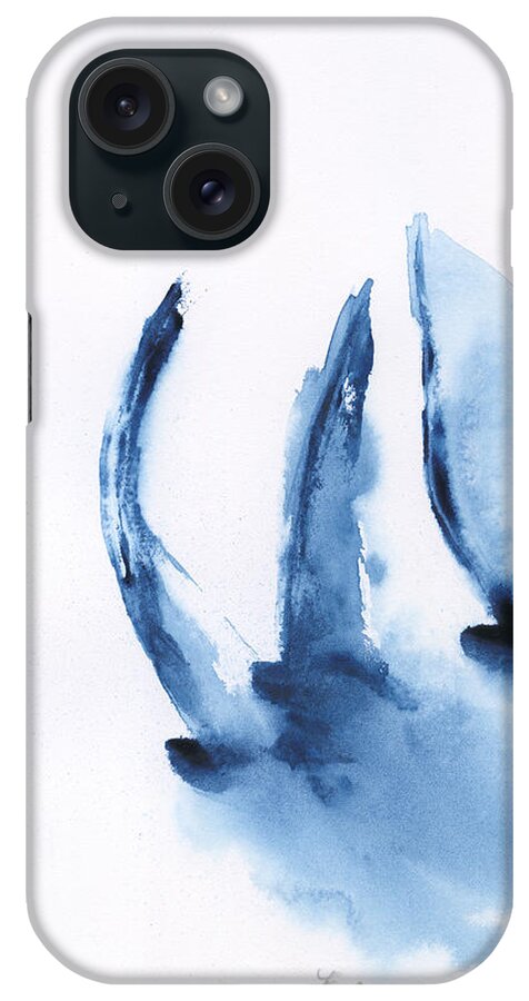 Sailing Abstract iPhone Case featuring the painting Sailing Abstract #2 by Frank Bright