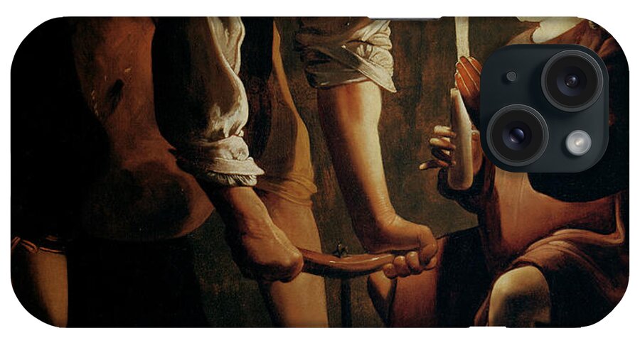  Georges De La Tour iPhone Case featuring the painting Saint Joseph The Carpenter #1 by Georges De La Tour