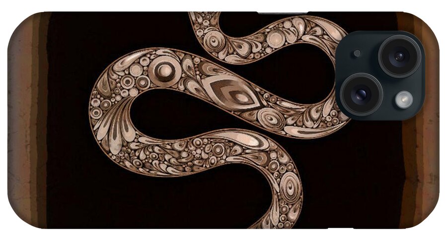 Celtic iPhone Case featuring the digital art Snake by 'REA' Gallery