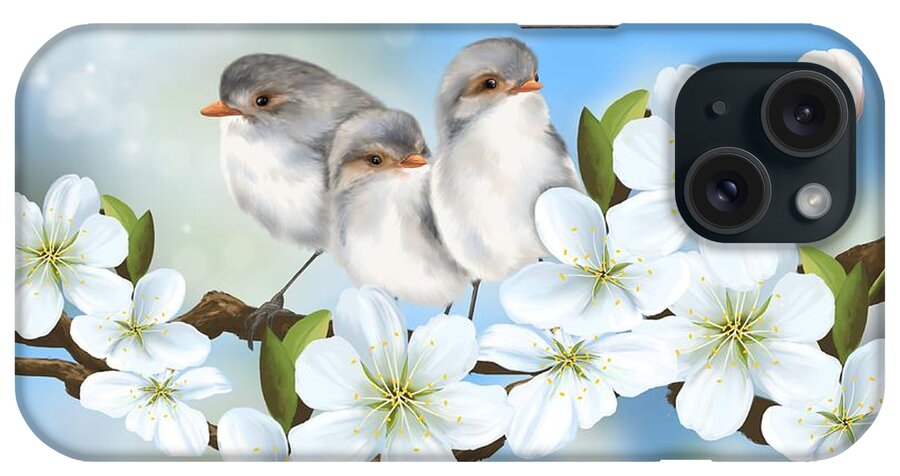Bird iPhone Case featuring the painting Spring fever #2 by Veronica Minozzi