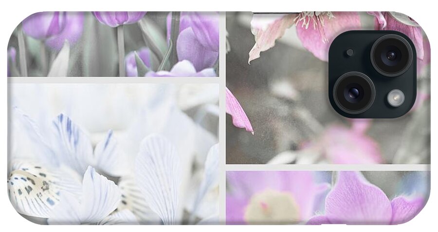 Jenny Rainbow Fine Art Photography iPhone Case featuring the photograph Spring Flower Collage. Shabby Chic Collection #1 by Jenny Rainbow