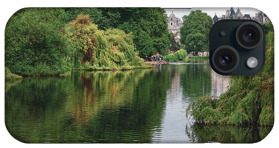 London Eye iPhone Case featuring the photograph St James Park #1 by Shirley Mitchell