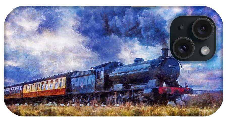Steam iPhone Case featuring the digital art Steam Train #1 by Ian Mitchell