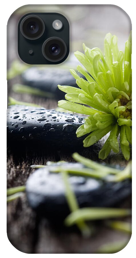 Alternative iPhone Case featuring the photograph Stones with water drops #1 by Kati Finell