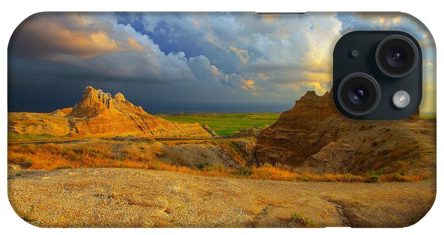 Badlands National Park iPhone Case featuring the photograph Storm Head by Kadek Susanto