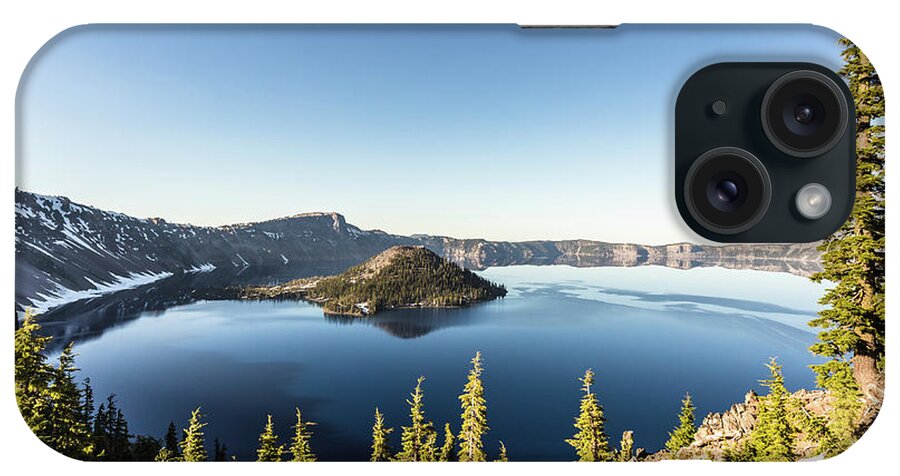 America iPhone Case featuring the photograph Stunning Crater Lake in Oregon #1 by Didier Marti