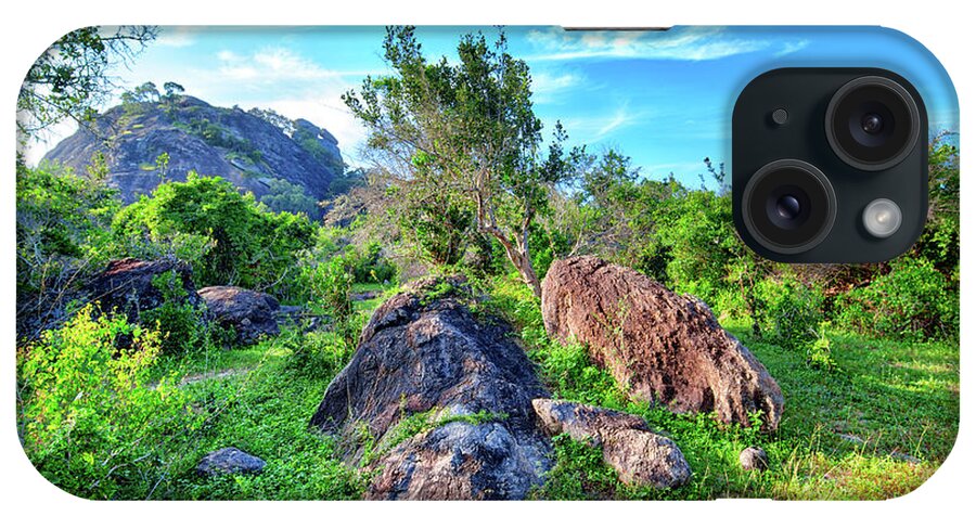Adventure iPhone Case featuring the photograph stunning landscape with rocks in the Yala Nationalpark #1 by Gina Koch