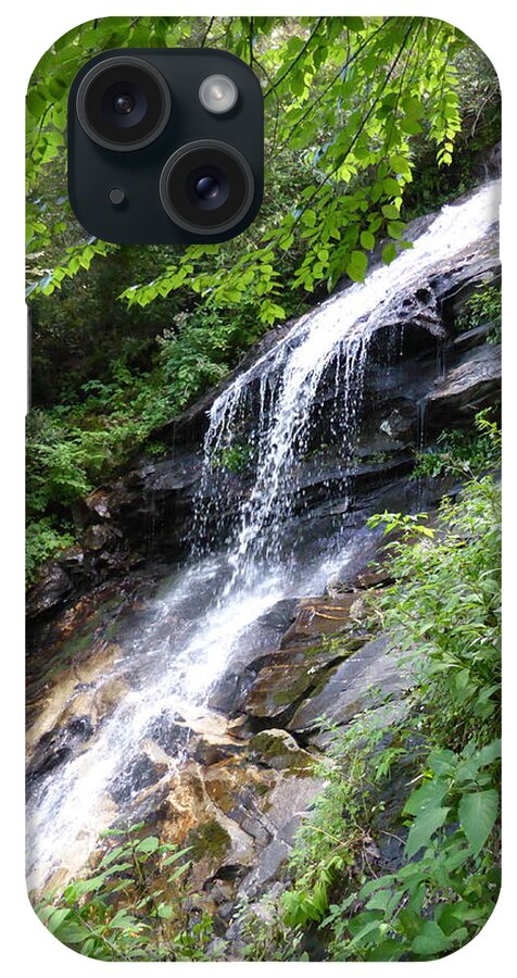 Waterfall iPhone Case featuring the photograph Sunlit Cascade #1 by Joel Deutsch