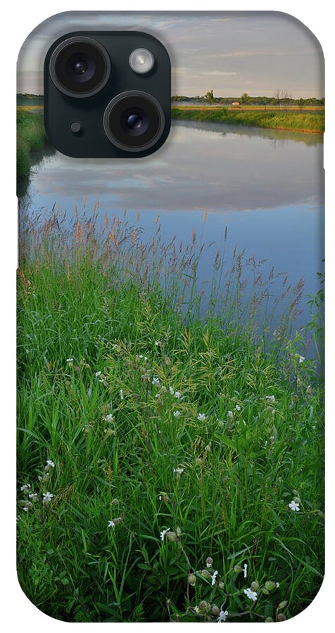 Glacial Park iPhone Case featuring the photograph Sunrise Reflection on the Nippersink in Glacial Park #1 by Ray Mathis