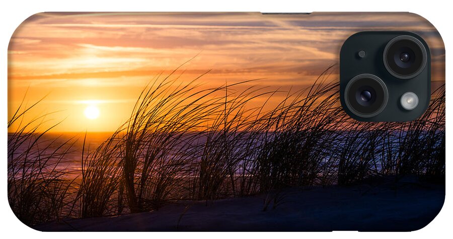 De Putten iPhone Case featuring the photograph sunset at the North Sea #1 by Hannes Cmarits
