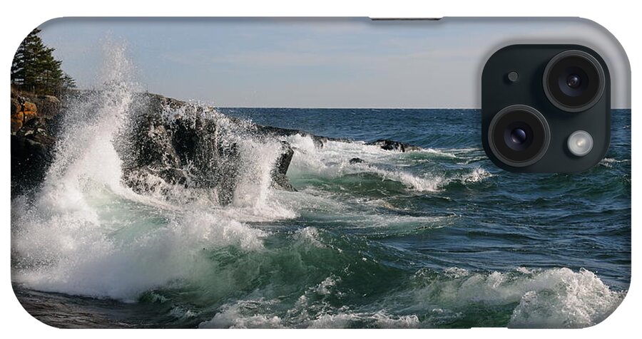 Lake Superior iPhone Case featuring the photograph Superior Waves #1 by Sandra Updyke