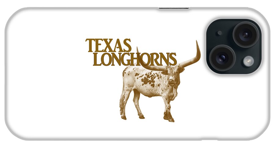 Texas Longhorns iPhone Case featuring the photograph Texas Longhorns by Priscilla Burgers