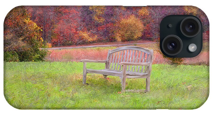 Bernheim Arboretum And Research Forest iPhone Case featuring the photograph The Bench #1 by Mary Timman
