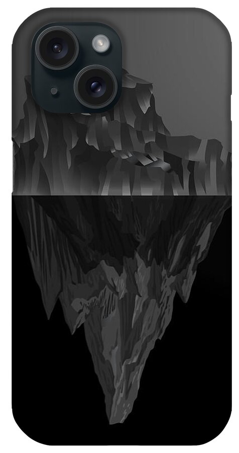 'black On Black' By Serge Averbukh Collection iPhone Case featuring the photograph The Black Iceberg #2 by Serge Averbukh