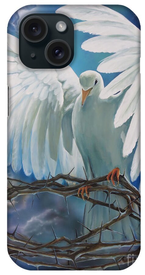 Dove iPhone Case featuring the painting The Dove #1 by Larry Cole