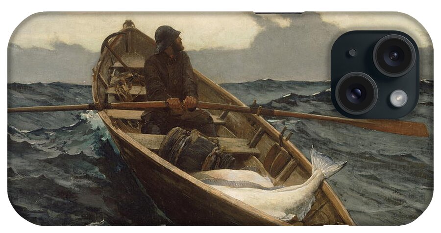 Winslow Homer iPhone Case featuring the painting The Fog Warning - 1885 #2 by Eric Glaser