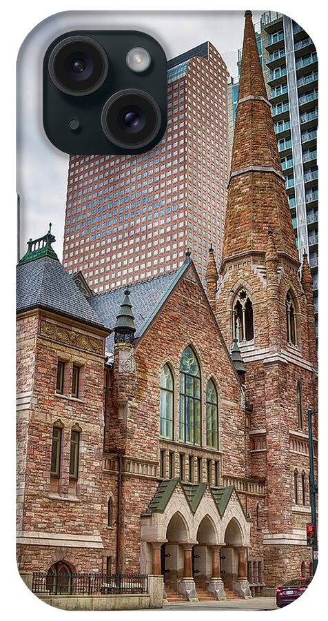 Trinity United Methodist Church iPhone Case featuring the photograph The Old And The New #2 #1 by Lorraine Baum