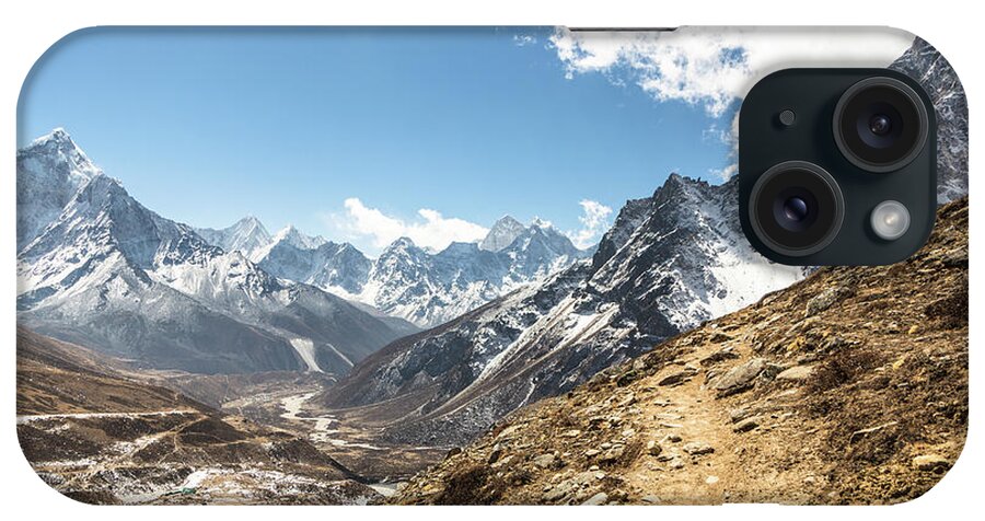 Ama Dablam iPhone Case featuring the photograph The path to Cho La Pass in Nepal #1 by Didier Marti