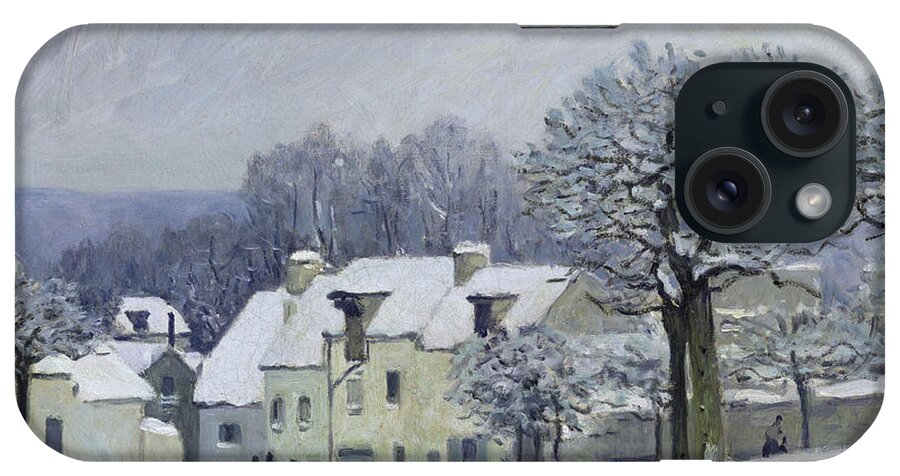 The Place Du Chenil At Marly-le-roi iPhone Case featuring the painting The Place du Chenil at Marly le Roi by Alfred Sisley