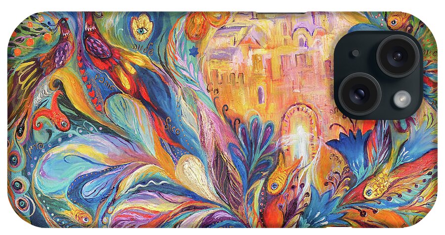 Original iPhone Case featuring the painting The Spirit of Jerusalem #1 by Elena Kotliarker