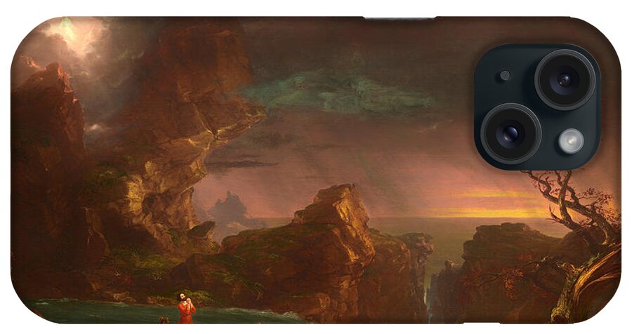 Painting iPhone Case featuring the painting The Voyage Of Life - Manhood #1 by Mountain Dreams