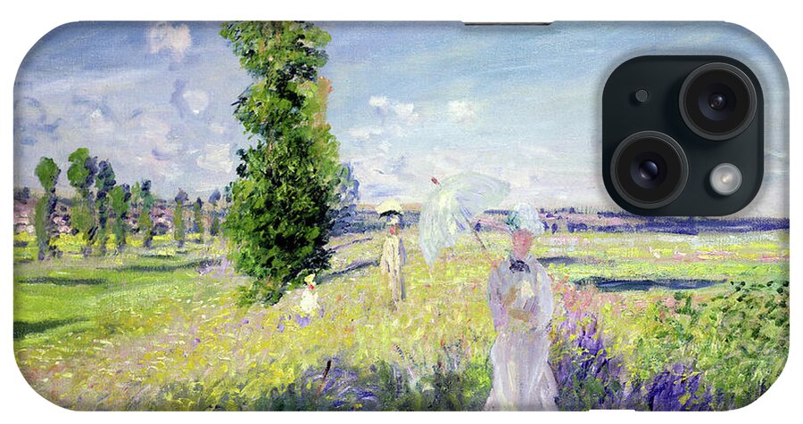 The Walk iPhone Case featuring the painting The Walk by Claude Monet