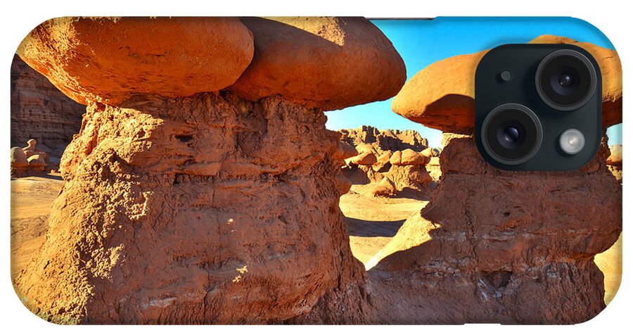 Goblin Valley State Park iPhone Case featuring the photograph Three's Company #1 by Ray Mathis