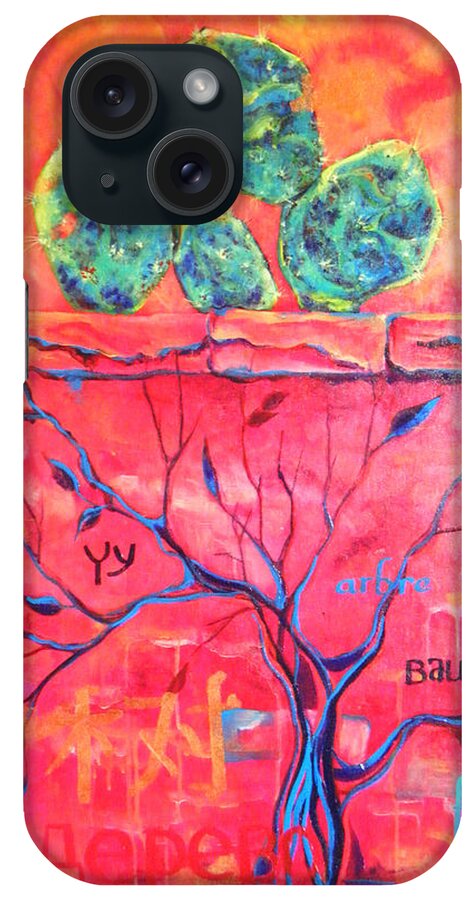 Acrylic iPhone Case featuring the painting Tree Dawn painting in Acrylic #1 by Tamara Kulish