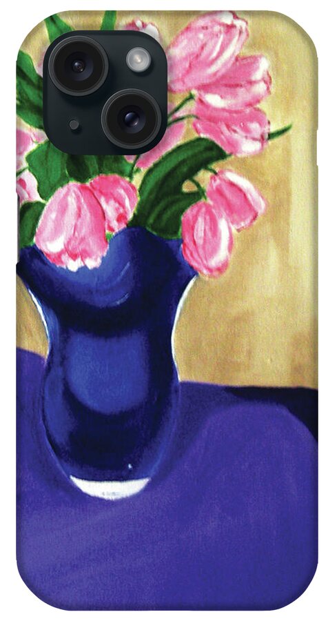Flowers iPhone Case featuring the painting Tulips #1 by Gloria Dietz-Kiebron