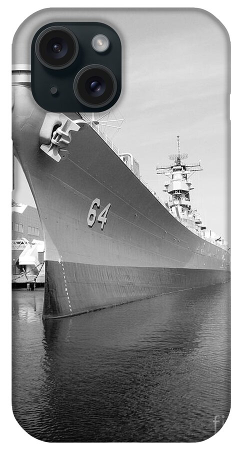 Wisconsin iPhone Case featuring the photograph Uss Wisconsin #1 by Raymond Earley
