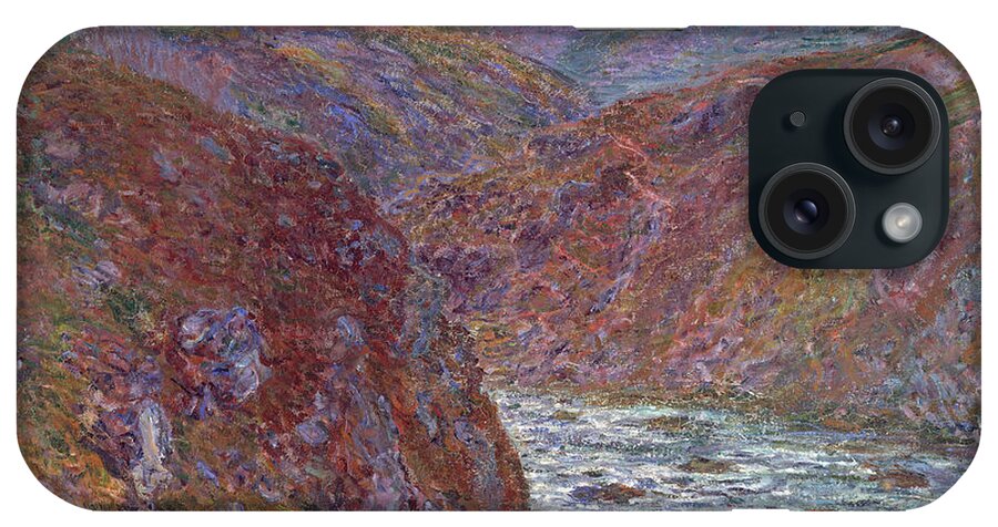 Claude Monet.monet iPhone Case featuring the painting Valley Of The Creuse #1 by Claude Monet