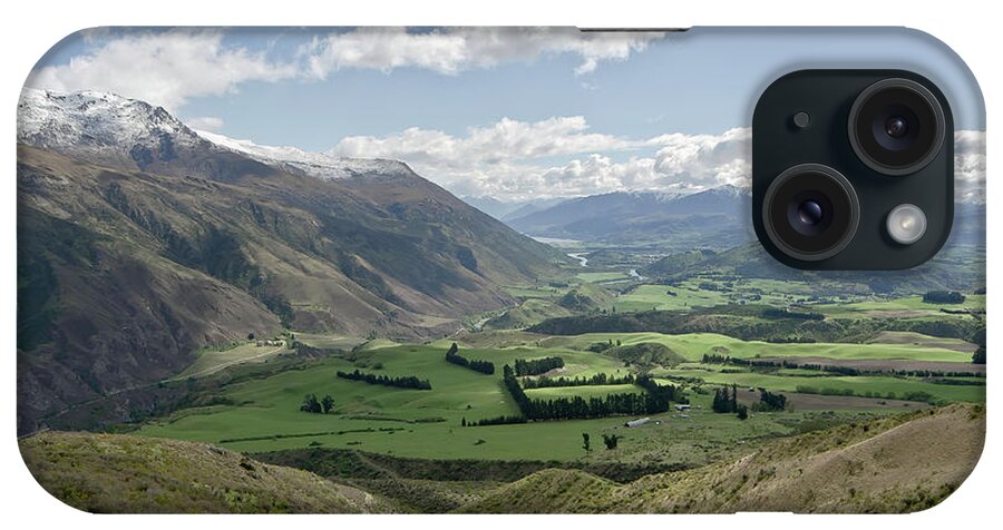 Valleys And Meadows Of New Zealand. Springtime. Queenstown Area. iPhone Case featuring the photograph Valleys and Meadows of New Zealand. Springtime. Queenstown area. #1 by Yurix Sardinelly