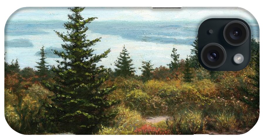 Fine Art iPhone Case featuring the painting View from Cadillac Mountain #1 by Carl Downey