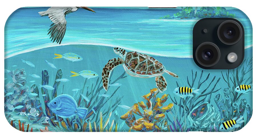 Reef iPhone Case featuring the painting View From My Galley #1 by Danielle Perry