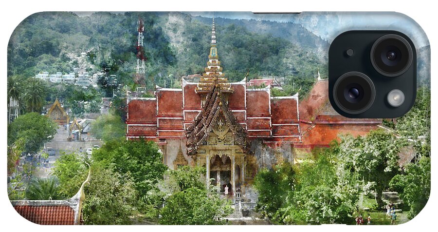 Monument iPhone Case featuring the photograph Wat Chalong in Phuket Thailand #1 by Brandon Bourdages