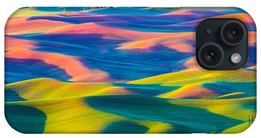 Landscape iPhone Case featuring the photograph Wheat rolling field - Palouse #1 by Hisao Mogi