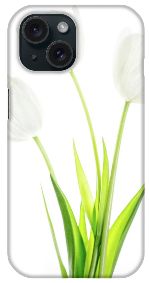 Tulips iPhone Case featuring the photograph White on White #1 by Rebecca Cozart