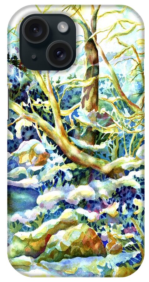 Watercolor iPhone Case featuring the painting Winter by Ann Nicholson