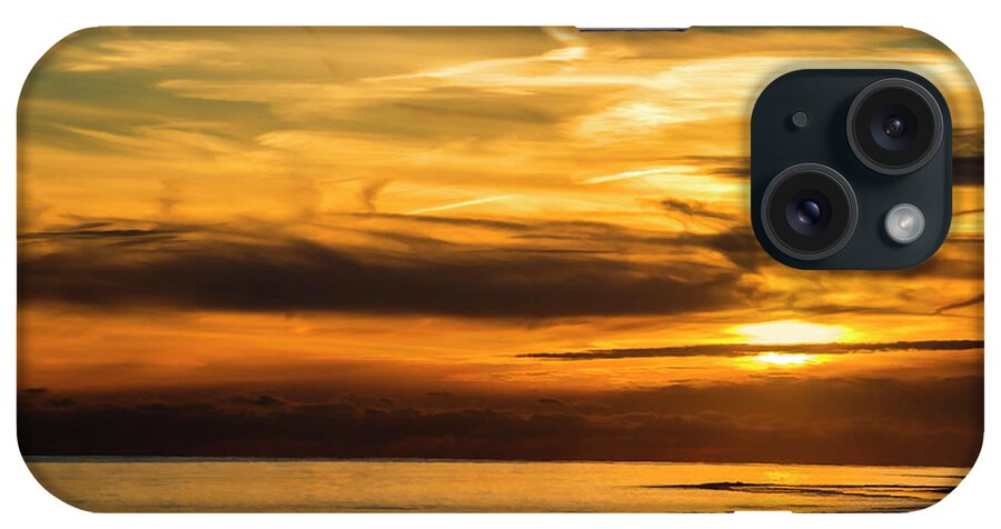Beach iPhone Case featuring the photograph Winter Sunset #1 by Cathy Kovarik