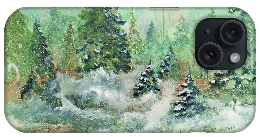 Landscape iPhone Case featuring the painting Winter Wonderland #1 by Lee Beuther