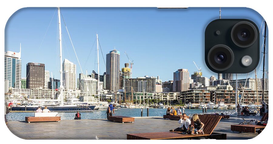 Auckland iPhone Case featuring the photograph Wynyard Quarter, Auckland's newest and tendy waterfront neighbou #1 by Didier Marti