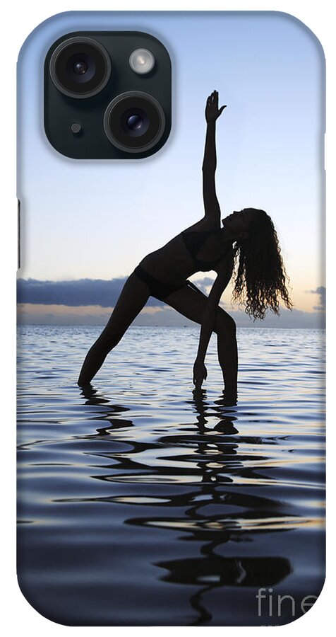 Alone iPhone Case featuring the photograph Yoga On The Coastline #1 by Brandon Tabiolo - Printscapes