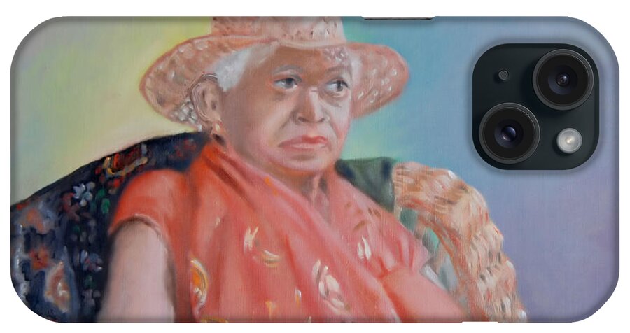 Portraits iPhone 15 Case featuring the painting Zelda #1 by Quwatha Valentine