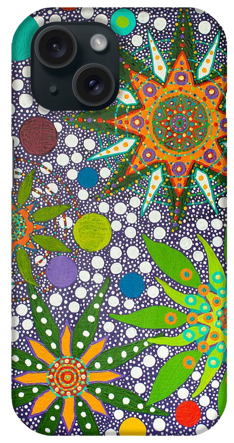 Aboriginal iPhone Case featuring the painting Ayahuasca Vision #10 by Howard Charing