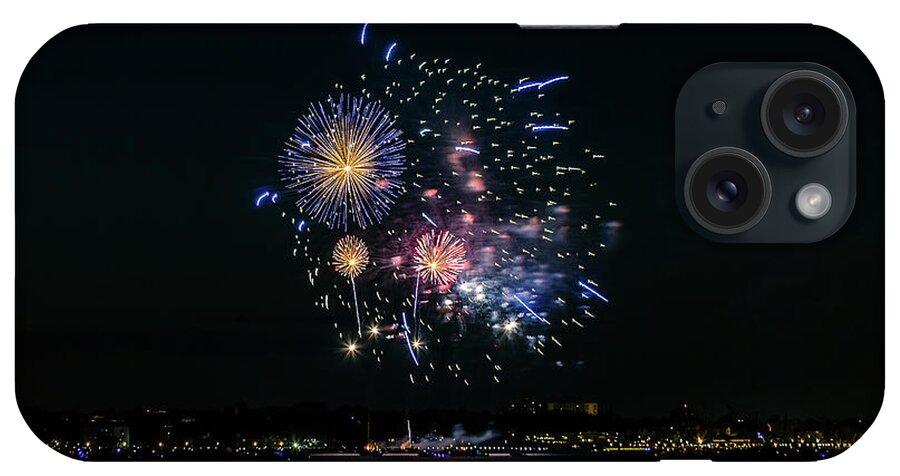 Anniversary iPhone Case featuring the photograph Fireworks #11 by SAURAVphoto Online Store
