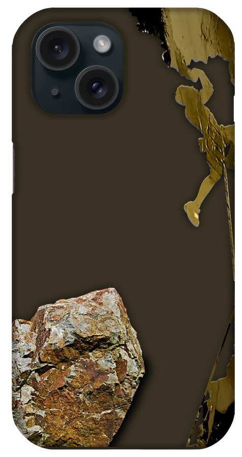 Rock Climber iPhone Case featuring the mixed media Rock Climber Collection #11 by Marvin Blaine