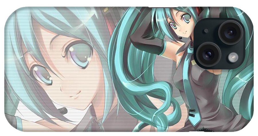 Vocaloid iPhone Case featuring the digital art Vocaloid #11 by Maye Loeser