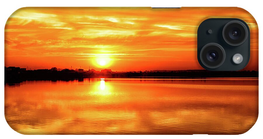 Sunset iPhone Case featuring the digital art Sunset #13 by Maye Loeser