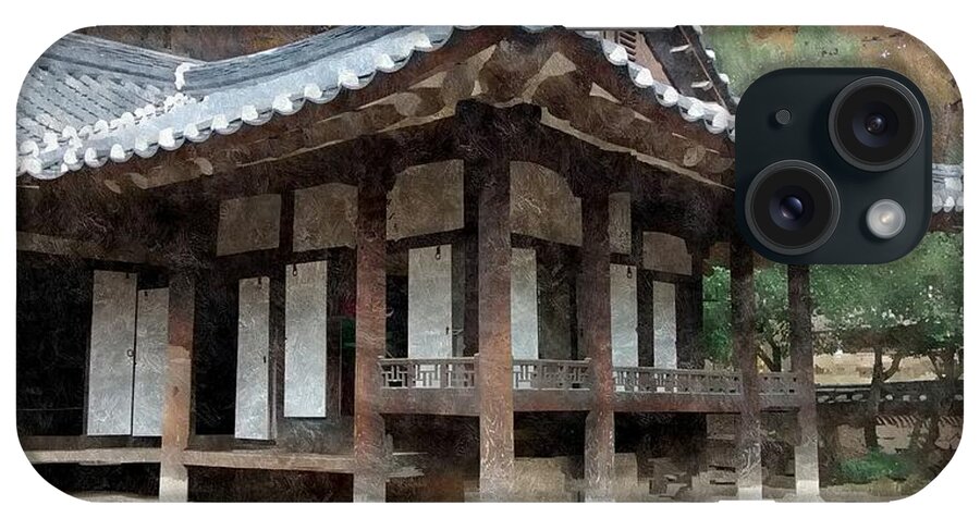South Korea iPhone Case featuring the photograph 13th Century Korean home by Bill Hamilton